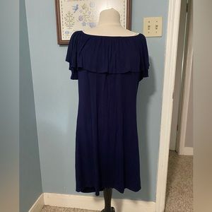 Felicity and coco off the shoulder navy mini dress